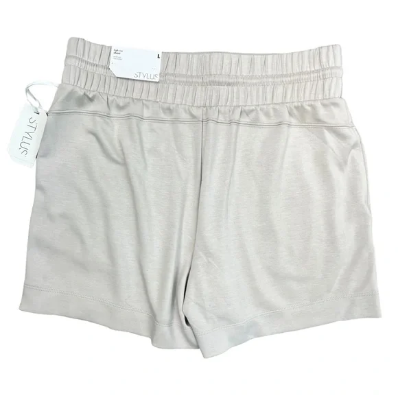 NWT Stylus Silver Gray High-Rise Sand Wash Side Pockets Women’s Size Large - Picture 2 of 8